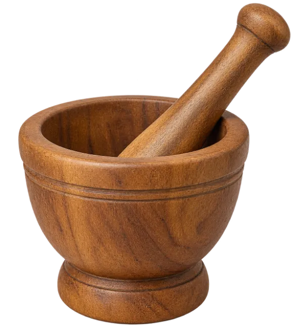 Wooden Mortar and Pestle Set