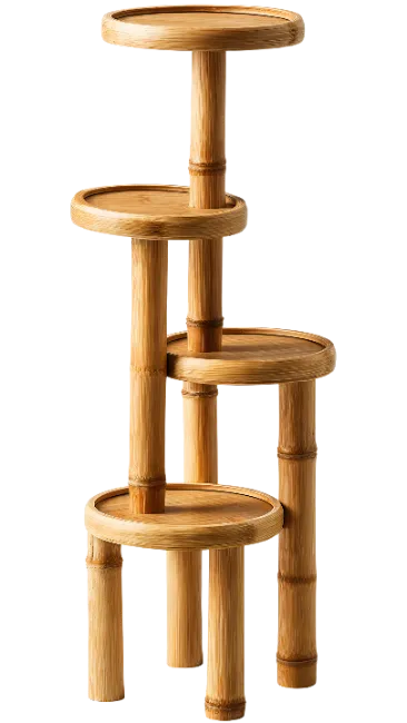 Wooden Multi-Tiered Plant Stand Display