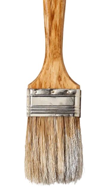 Wooden Paint Brush with Natural Bristles