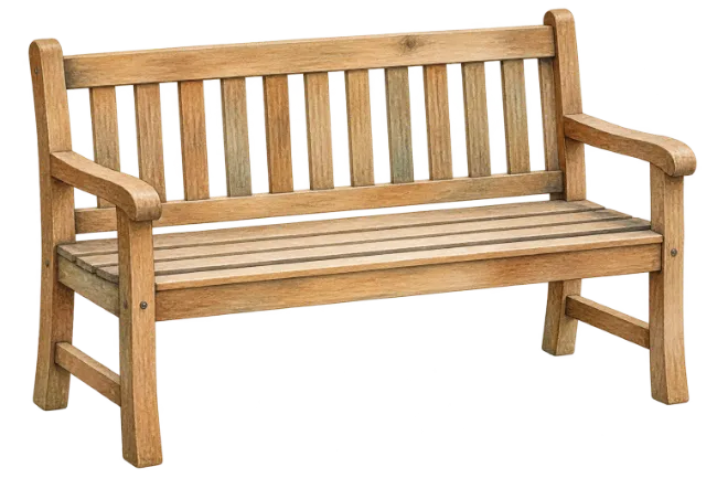 Wooden Park Bench