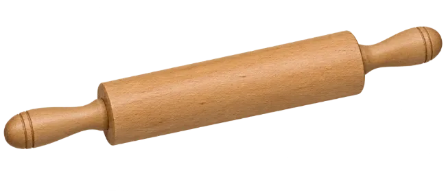 Wooden rolling pin for baking