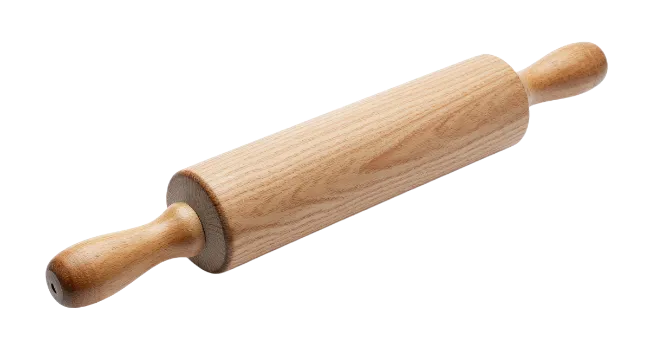 Wooden rolling pin for baking