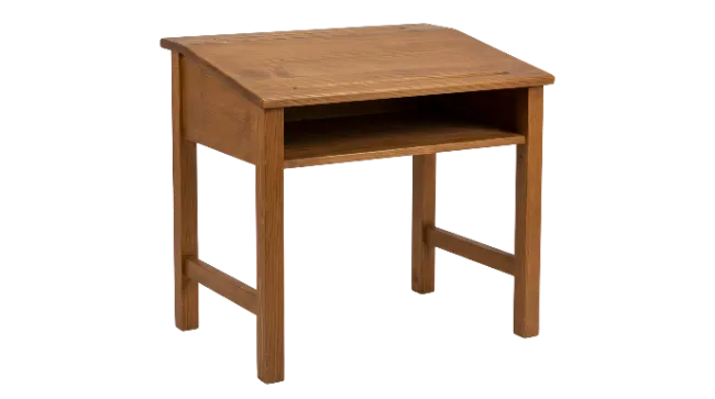 Wooden School Desk with Storage Compartment