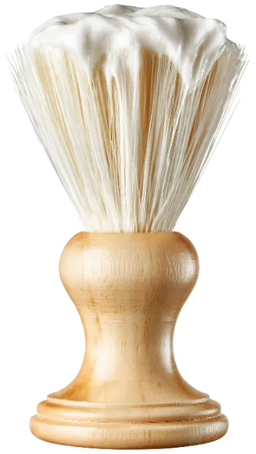 Wooden Shaving Brush with White Lather