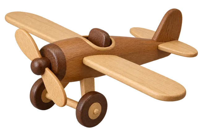 Wooden Toy Airplane Model