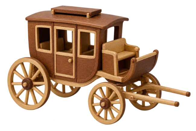 Wooden Toy Carriage Model