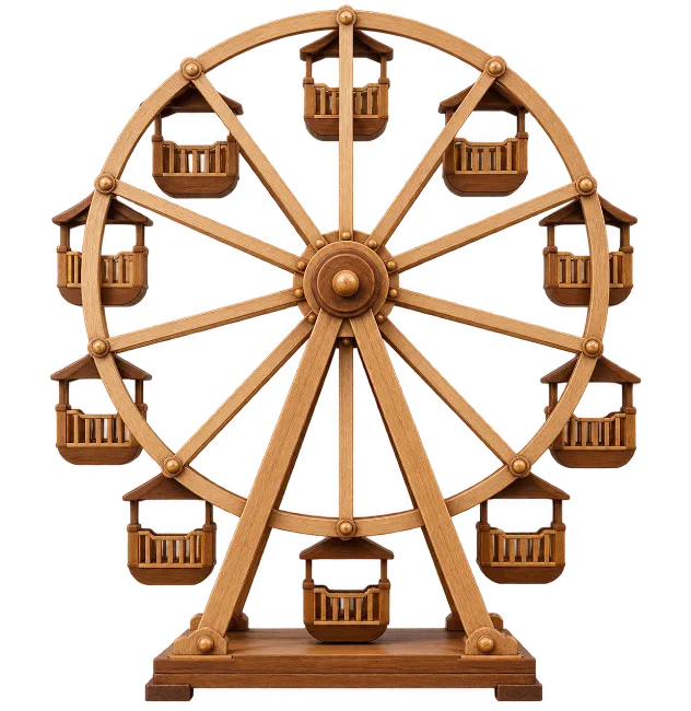 Wooden Toy Ferris Wheel Model