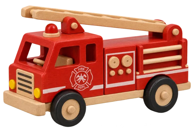 Wooden Toy Fire Engine