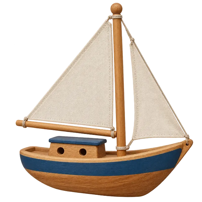 Wooden Toy Sailboat