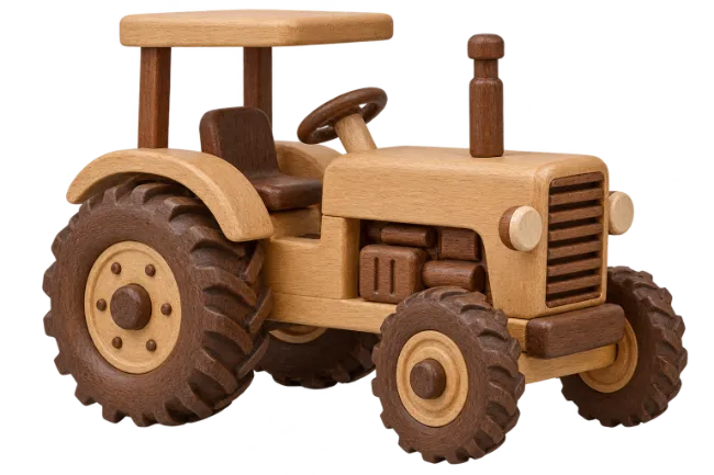Wooden Toy Tractor