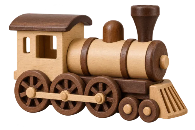 Wooden Toy Train Locomotive