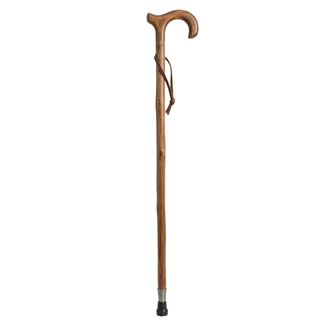 Wooden Walking Cane with Curved Handle