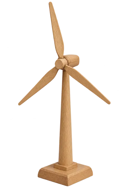 Wooden Wind Turbine Model