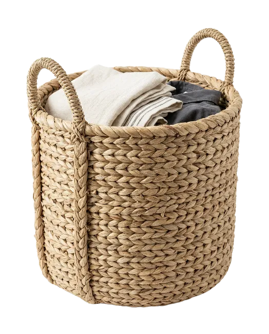 Woven Seagrass Storage Basket with Handles
