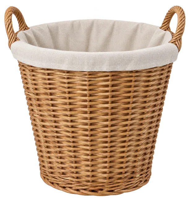 Woven Wicker Laundry Basket with Handles