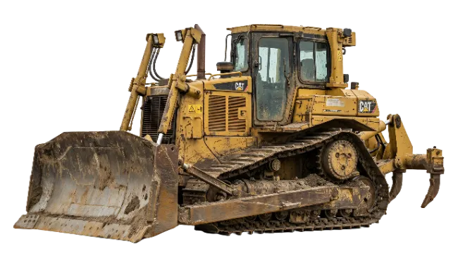Yellow Caterpillar Bulldozer Heavy Construction Machinery