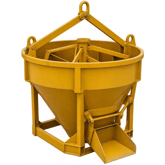 Yellow Concrete Bucket for Construction