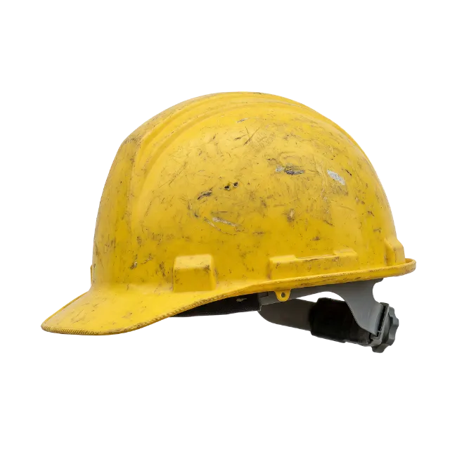 Yellow Construction Hard Hat Side View
