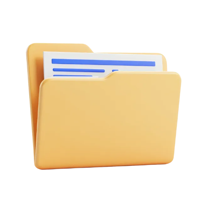 Yellow Document Folder Icon