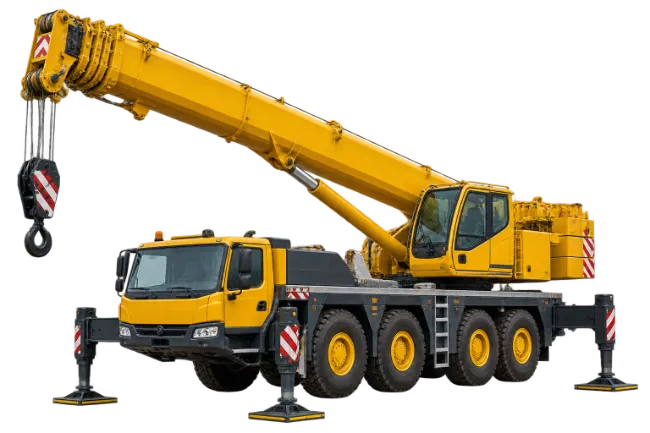 Yellow Mobile Crane Truck