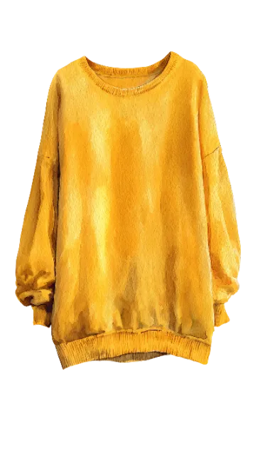 Yellow Oversized Cotton Sweatshirt