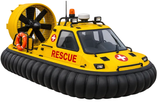 Yellow Rescue Hovercraft