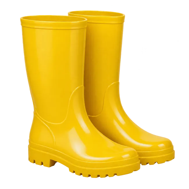 Yellow Rubber Rain Boots