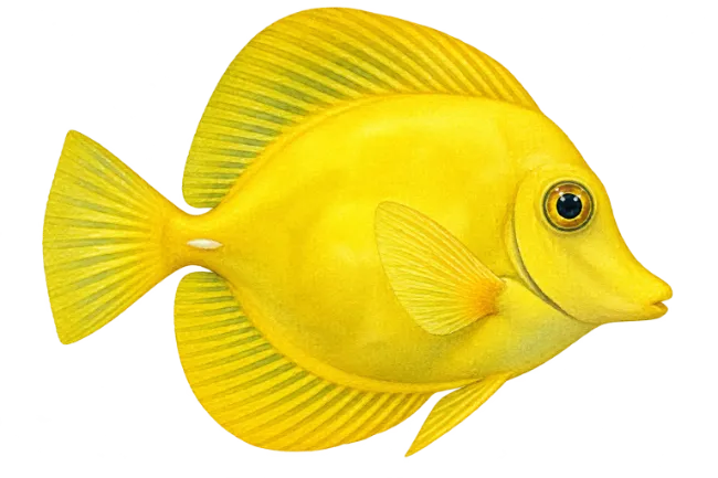 Yellow Tang Fish Illustration