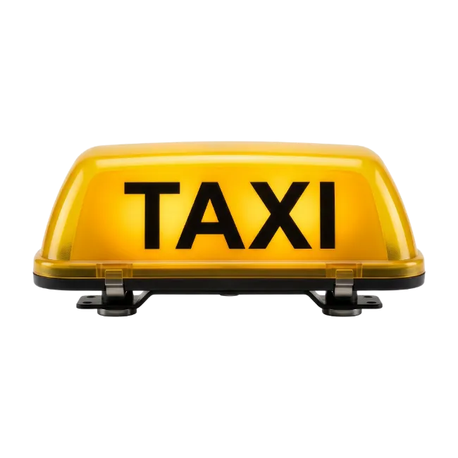 Yellow Taxi Roof Sign