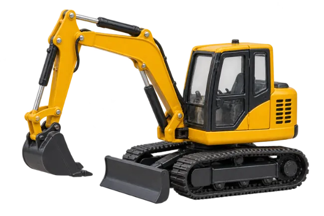Yellow Tracked Excavator Toy