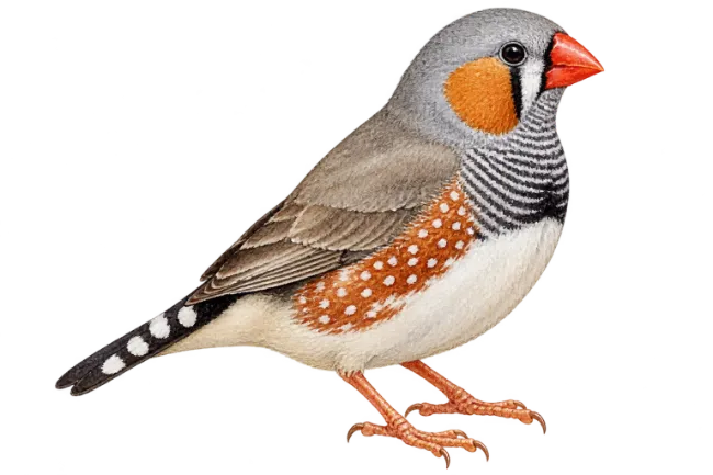 Zebra Finch Illustration